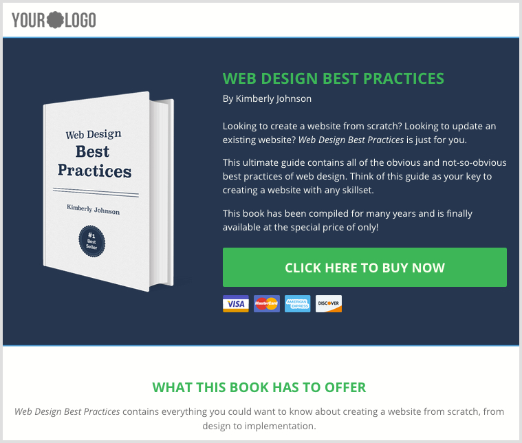 sales landing page