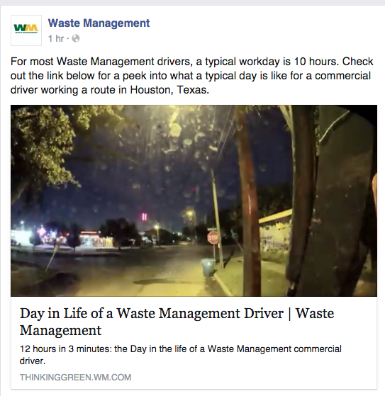 waste management social media marketing