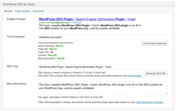 Wordpress SEO plugin from Yoast