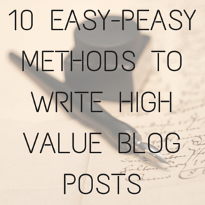 Write Quality Blog Posts