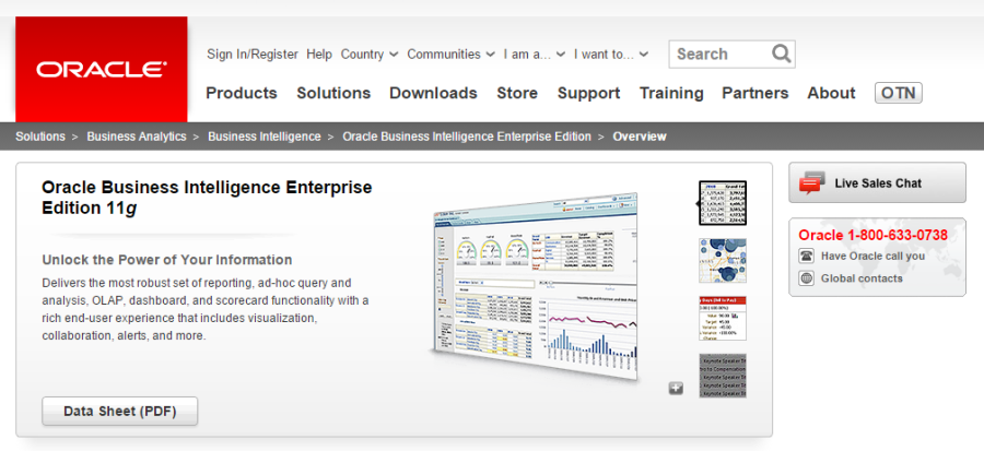 Oracle OBIEEE Business Intelligence Software