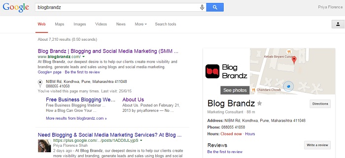 BlogBrandz Google Business Listing