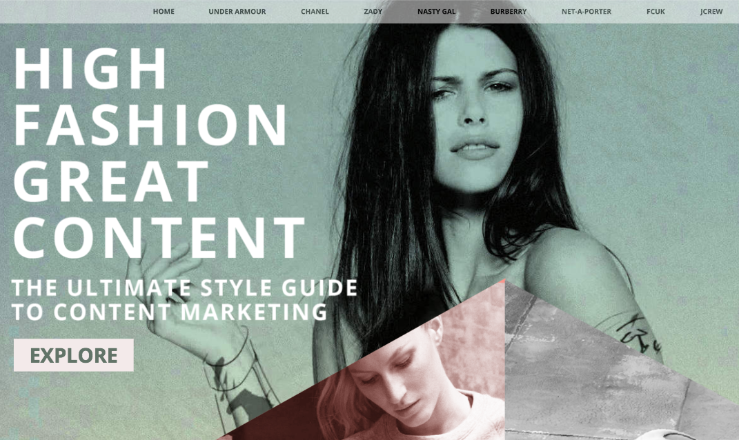 High Fashion Content Marketing Microsite