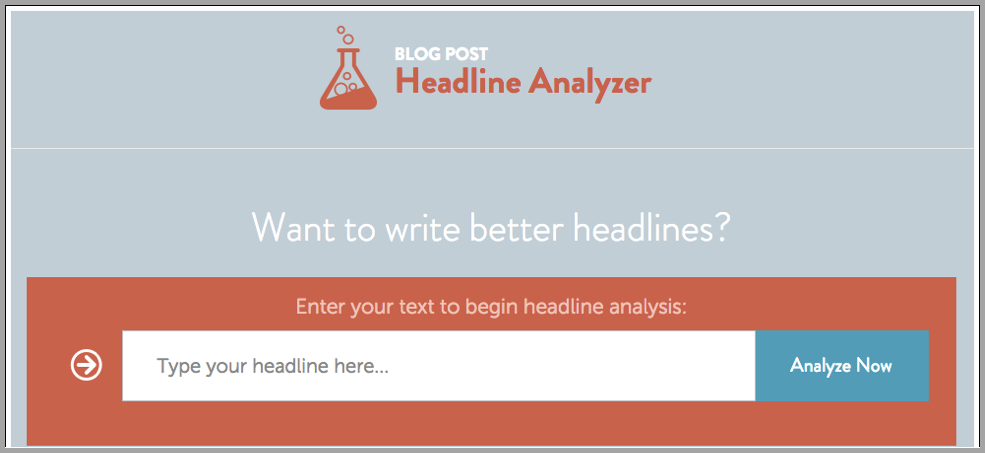 Headline Analyzer portal image for content creations apps