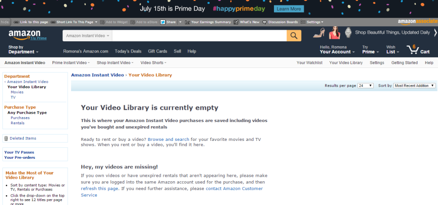 SUCCESS! You've deleted the Instant Video from Your Video Library.