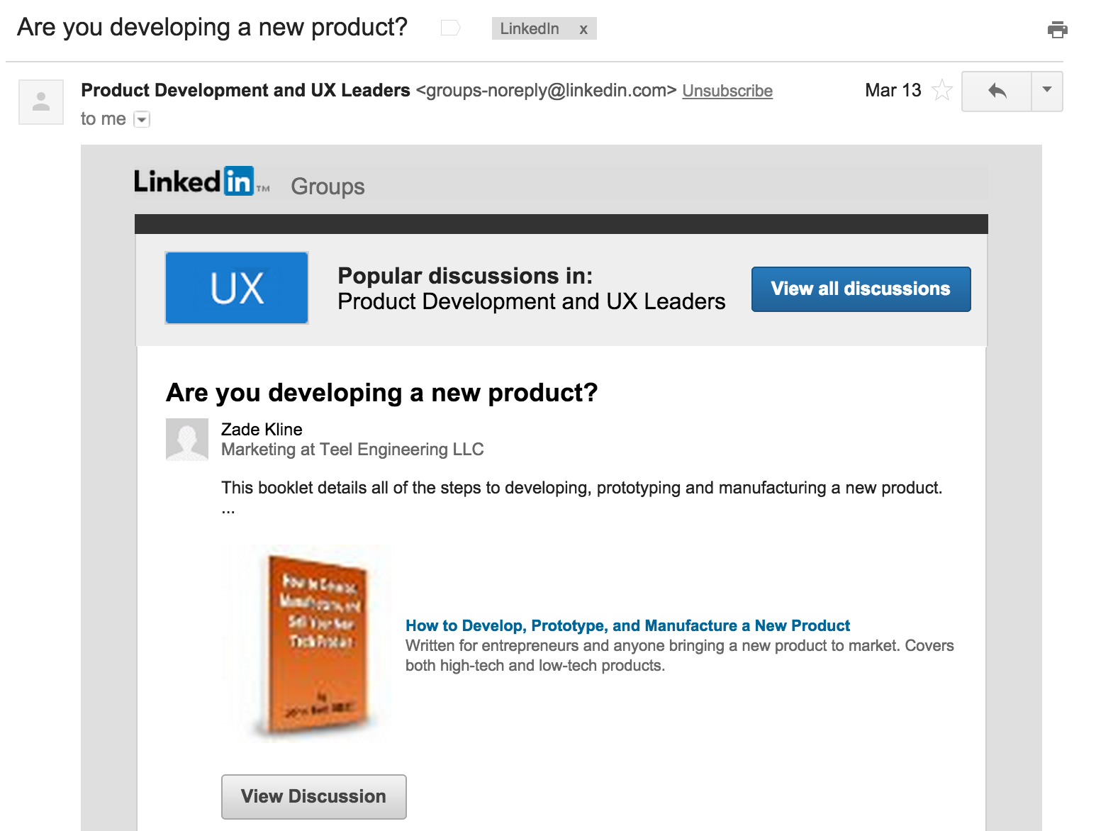 LinkedIn email