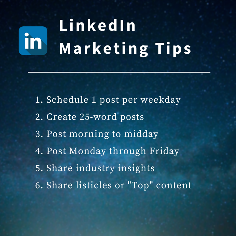 LinkedIn marketing tips