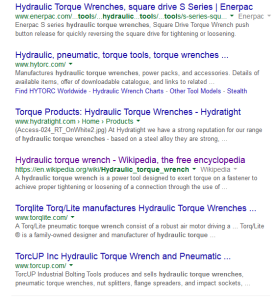 Hydraulic Torque Wrench on Google