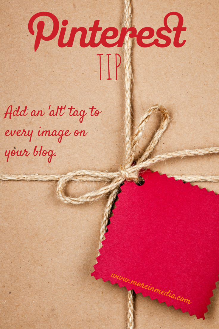The one Pinterest Tip every blogger needs. Add an ALT tag to every image on your blog. 