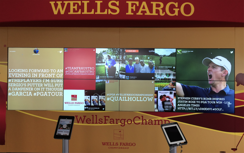 Wells Fargo PGA Championship Social Media Wall