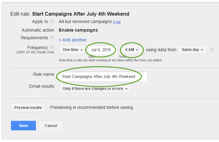 Start ppc campaigns back up