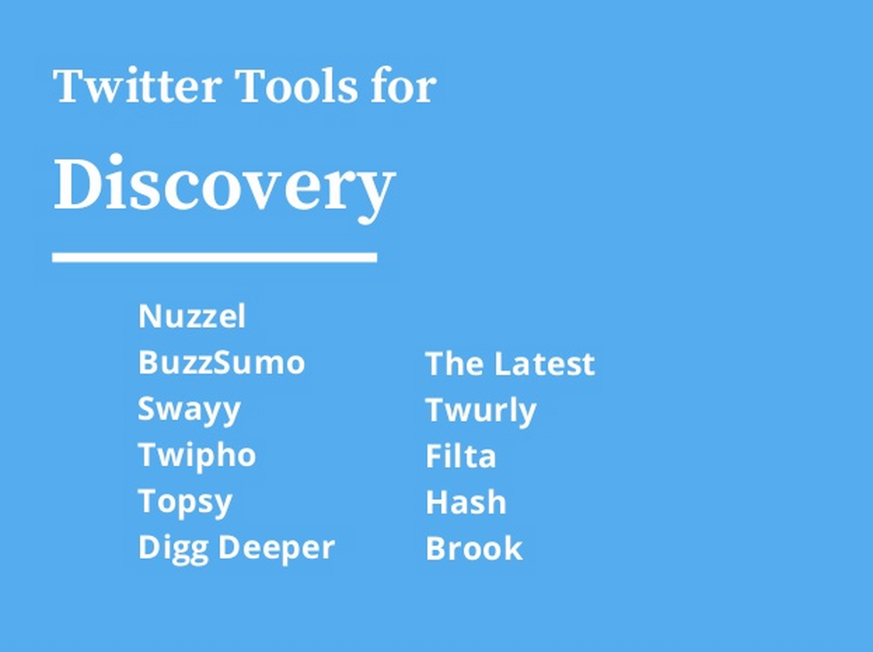 Twitter Tools for Discovery