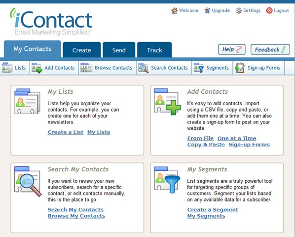 iContact Features