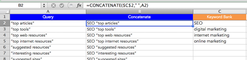 Concatenate Formula