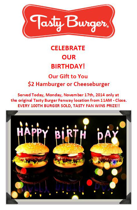 Anniversary - Tasty Burger