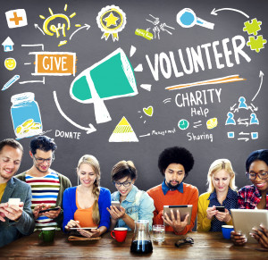 Volunteer Charity Help Sharing Giving Donate Assisting Concept