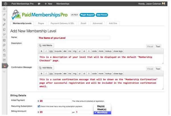 Paid Membership Pro
