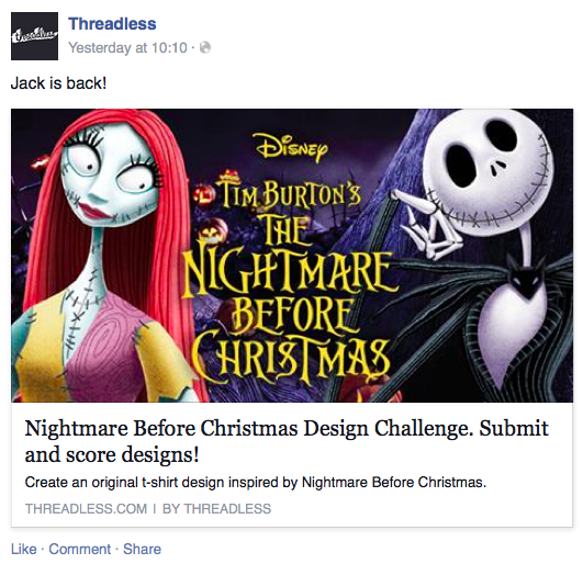 Threadless Facebook page