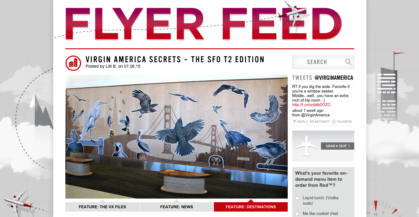 Virgin America Flyer Feed
