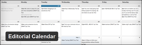 Editorial Calendar - WordPress Plugin