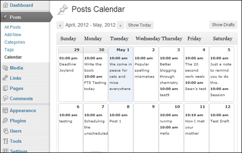 Editorial Calendar