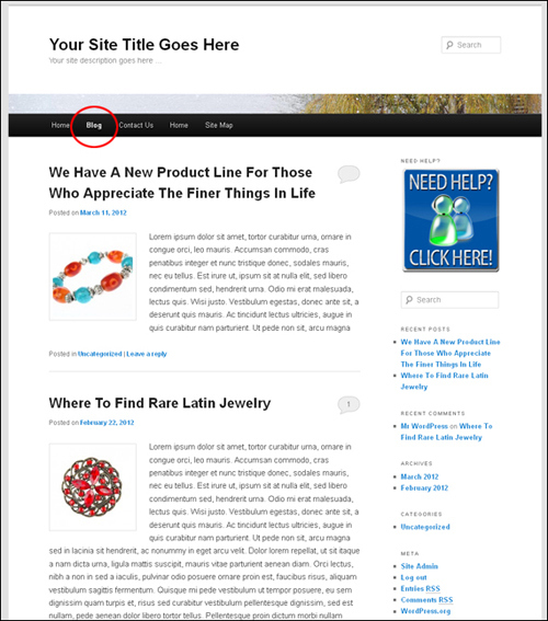 How To Create A Blog Page To Display Your Latest Blog Post Entries In WordPress
