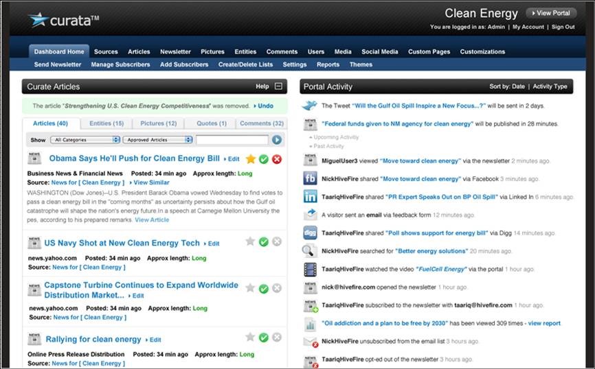 curata content curation tool