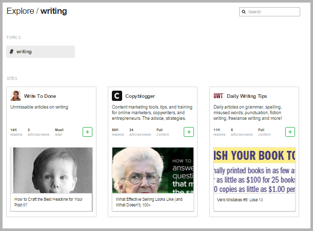 feedly - tools for content marketers