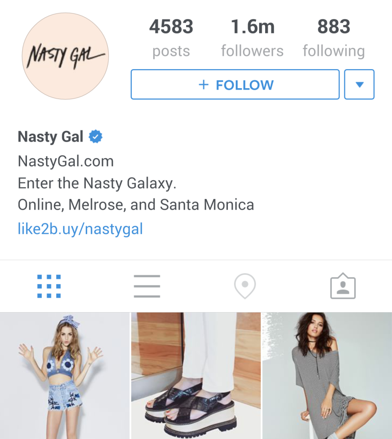 Nasty Gal Instagram