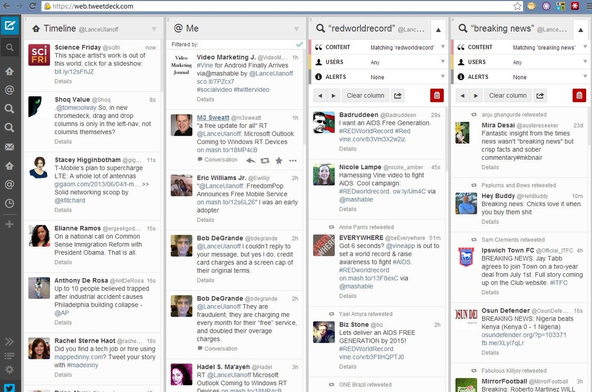 Online marketing tools Tweetdeck