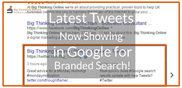 tweets in google search