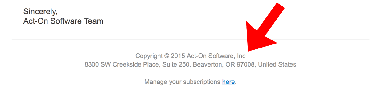 email copyright