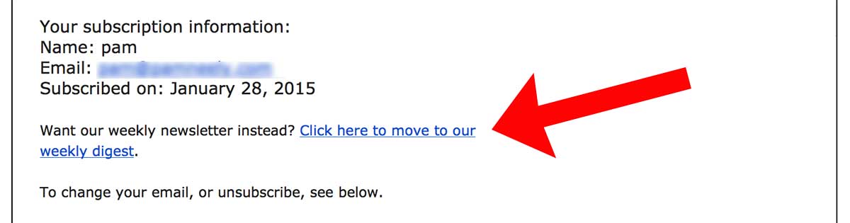 email frequency controls