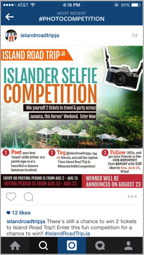 Island road tripja - launch your app on social media