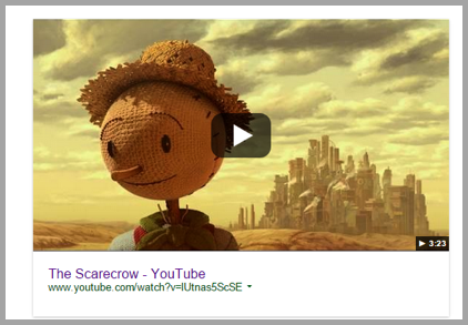Scarecrow youtube image - content marketing strategy to sell products online