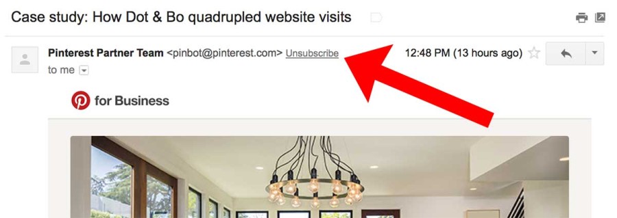 email unsubscribe link
