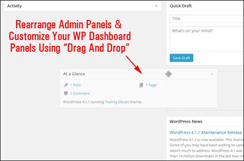 How To Customize The WordPress Dashboard Section