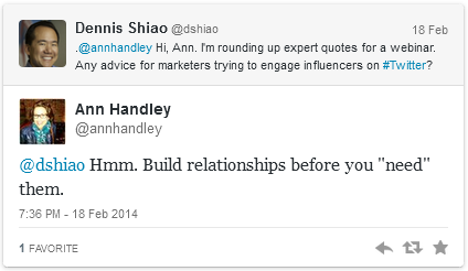 tweet to Ann Handley