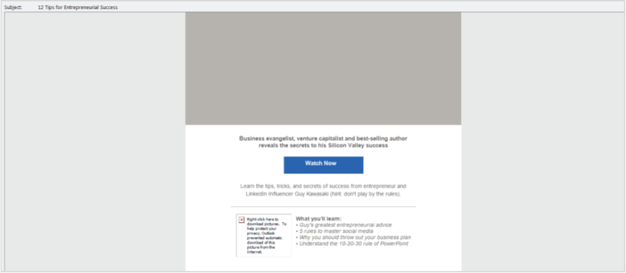 email body