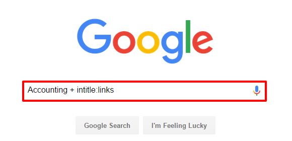 Google accounting search for broken links