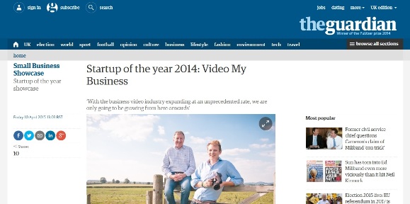 Is corporate video production right to promote your business - Guardian Article