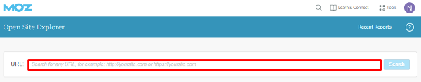 MOZ OSE search bar