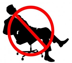 don't sit at your trade show booth