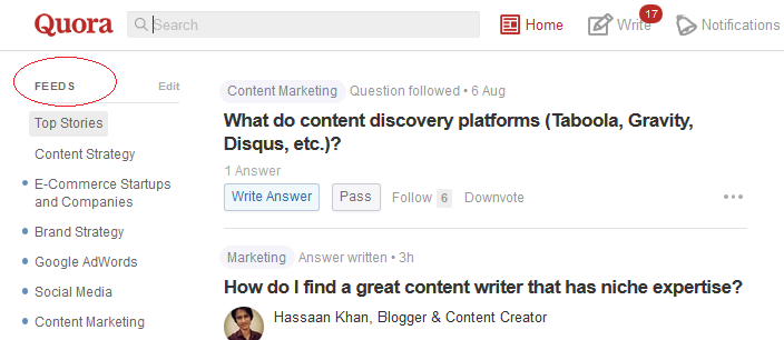 topics to follow on quora