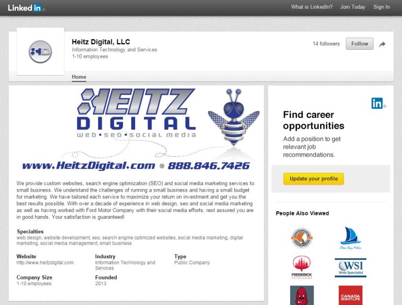Heitz Digital on linkedin 2015