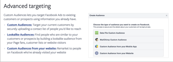 Advanced targeting example for how to promote your quizzes on Facebook