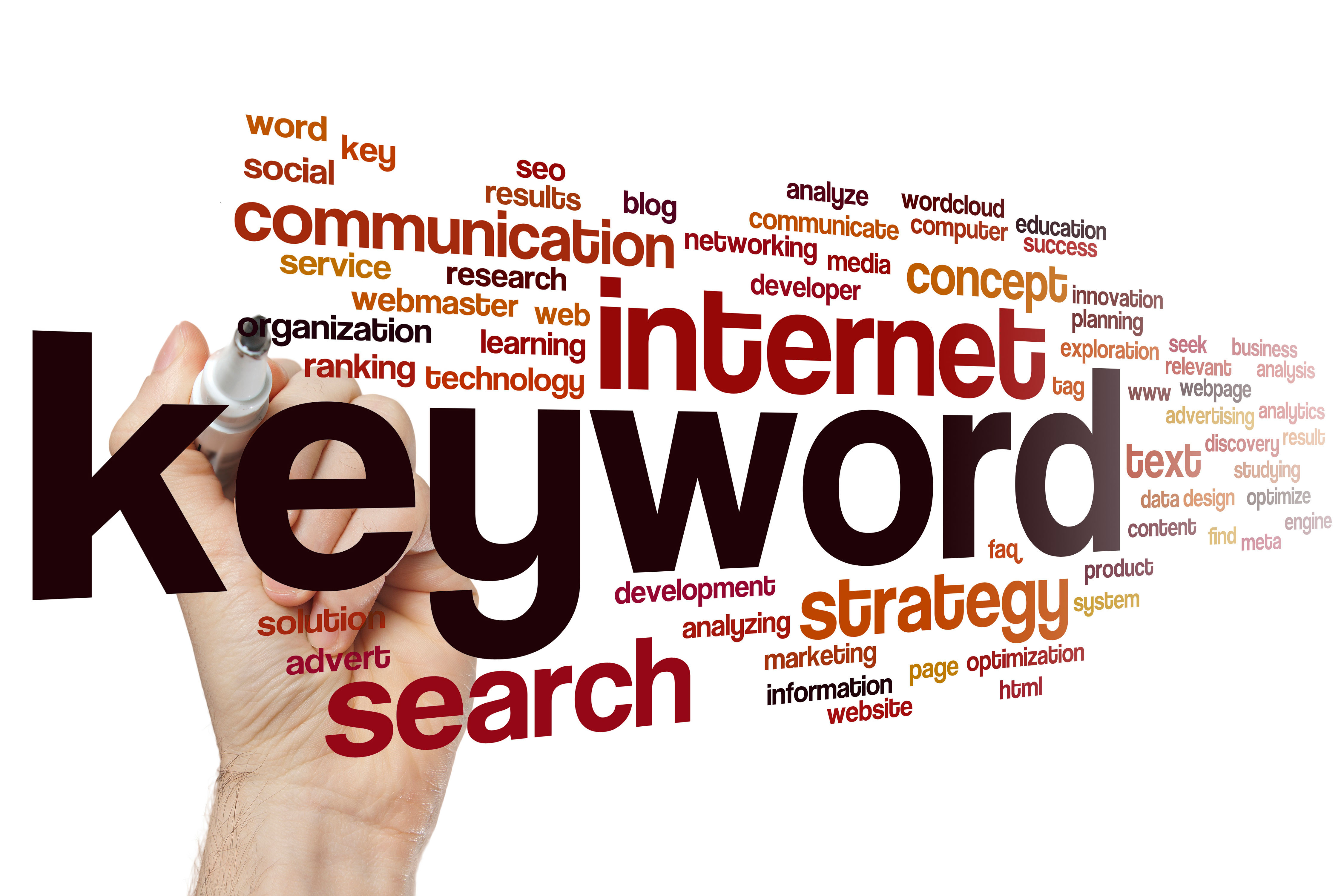 Keyword concept word cloud background
