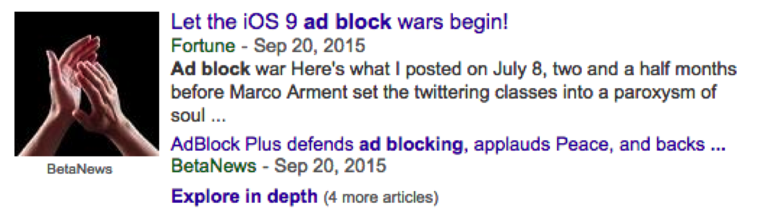 mobile ad blocking headlines