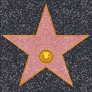 Hollywood Walk of Fame - Classic film camera representing motion picture