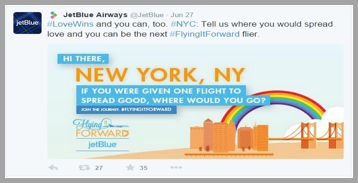 JetBlue Airways Twitter management tips example